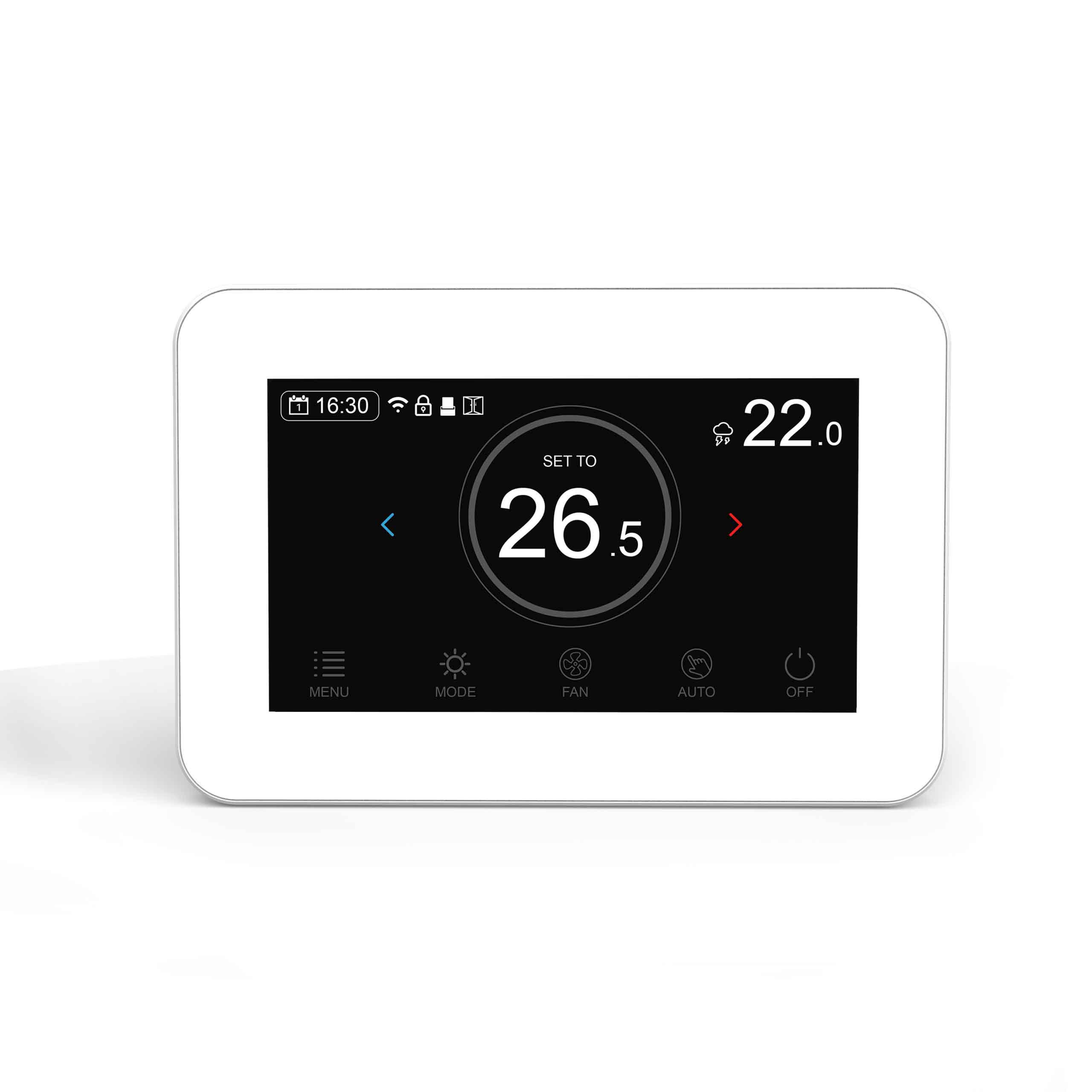 Color Touch Modulating 0-10V Modbus WIFI FCU Thermostat with external sensor