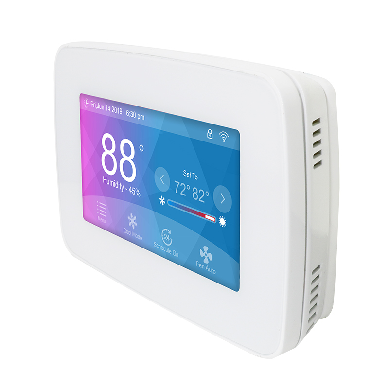 Heat Pump Thermostat Color Touch Screen Design Conventional Heating Compatible