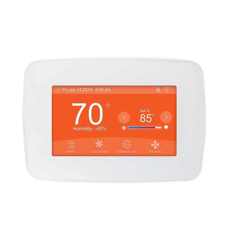Heat Pump Thermostat Color Touch Screen Design Conventional Heating Compatible