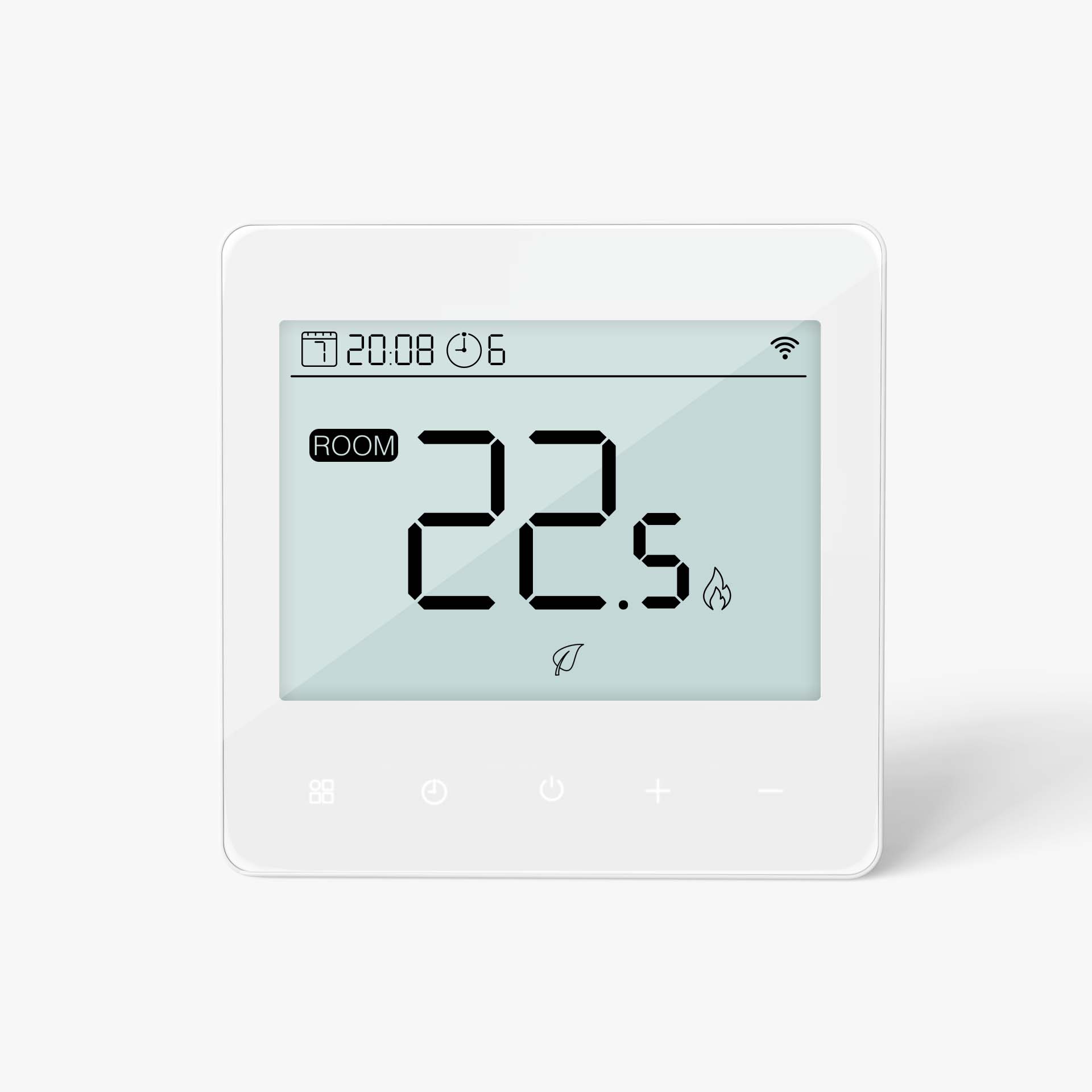 E-top New Contracted Designed Large LCD Touch Button Tuya Frost Protection Room Thermostat for Floor Heating System