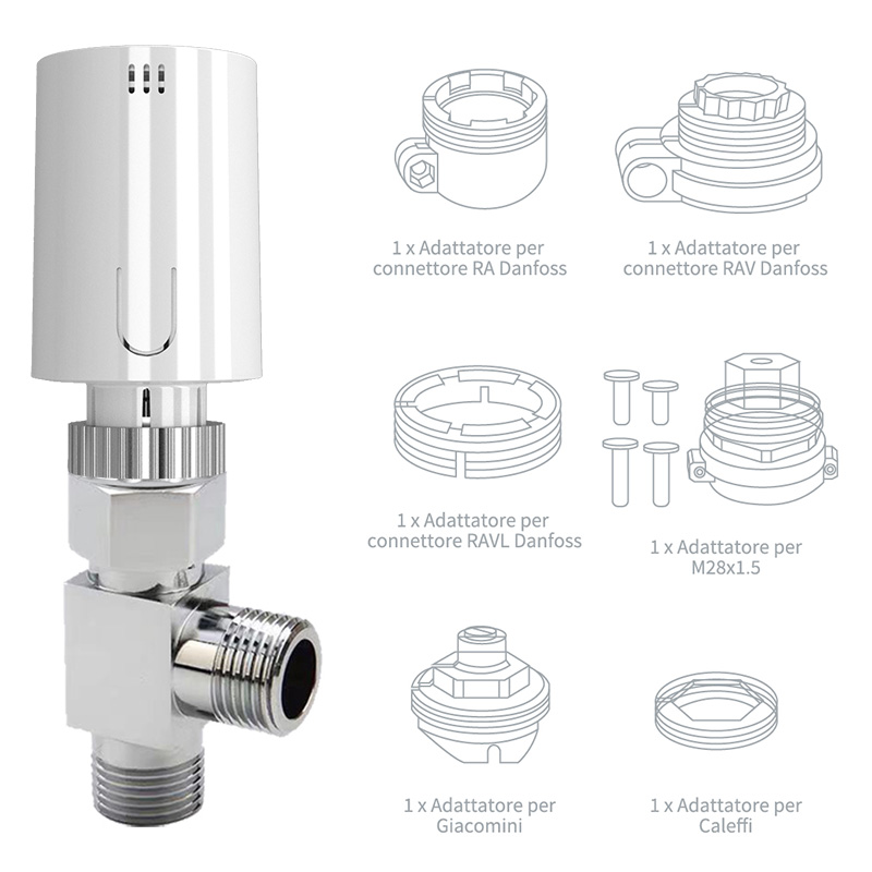 Smart Radiator Valve with Programmable Thermostat and Advanced Battery Technology