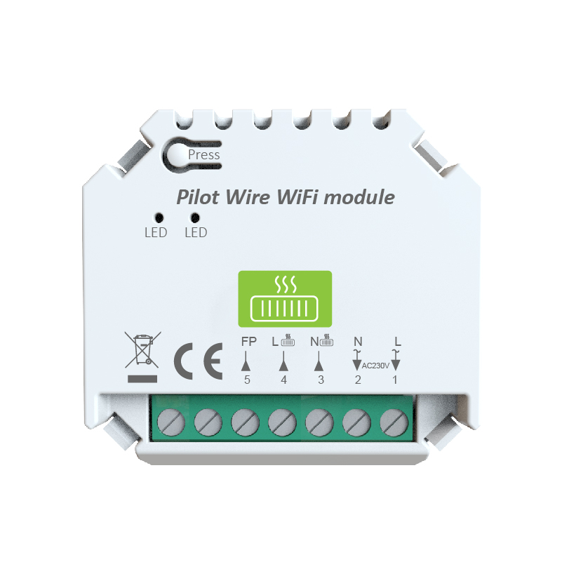 Electrical Heating  WiFi Thermsotat Module with Fil Pilot Wire