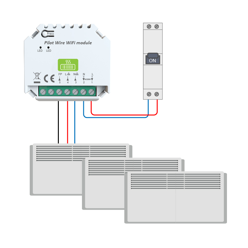 Pilot Heating WiFi Controller for Rdiator Electrical Heating