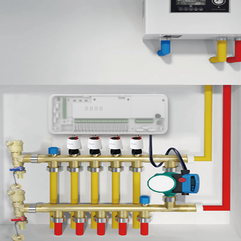 8 Zones Underfloor Heating Wired Wiring Centre Control box for Boiler, Pump, Actuators control
