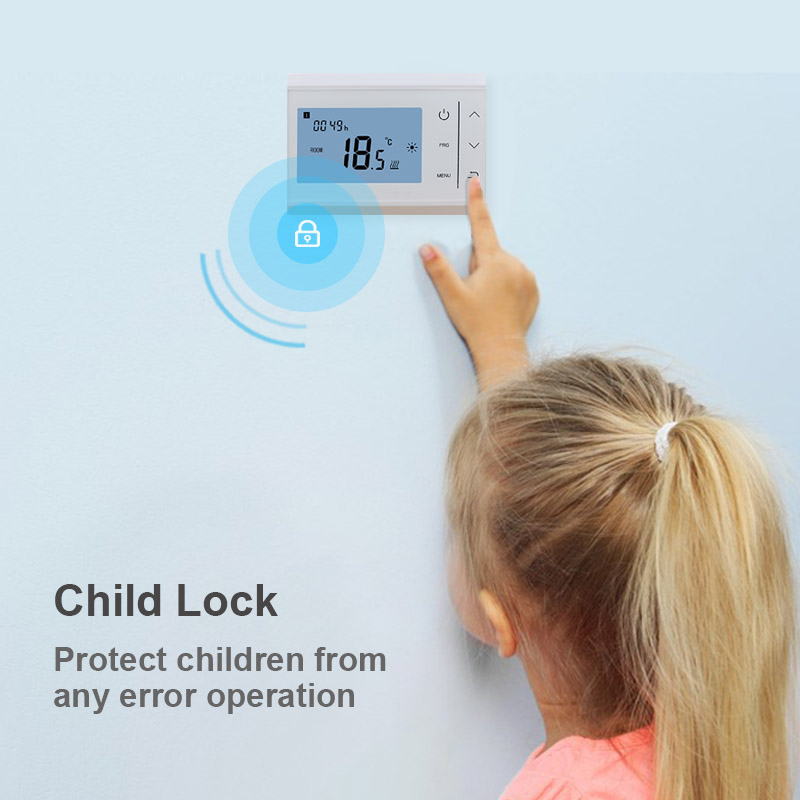 Programmable Thermostat for Boiler & Electric Heating