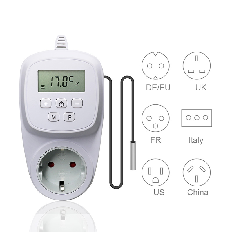 Programmable Smart Plug In Thermostat UK, DE, FR, IT socket selectable