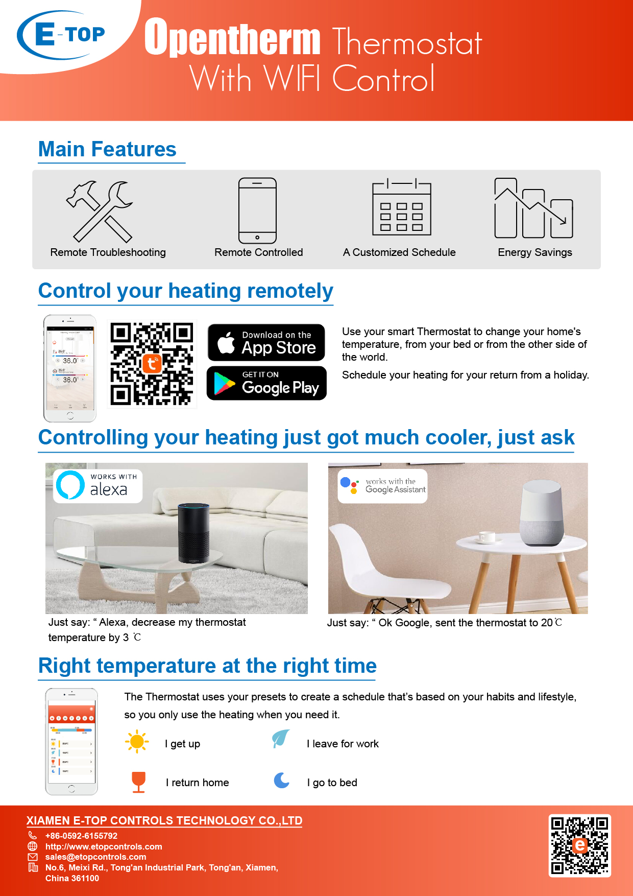 Opentherm Wifi Thermostat for Opentherm Boiler
