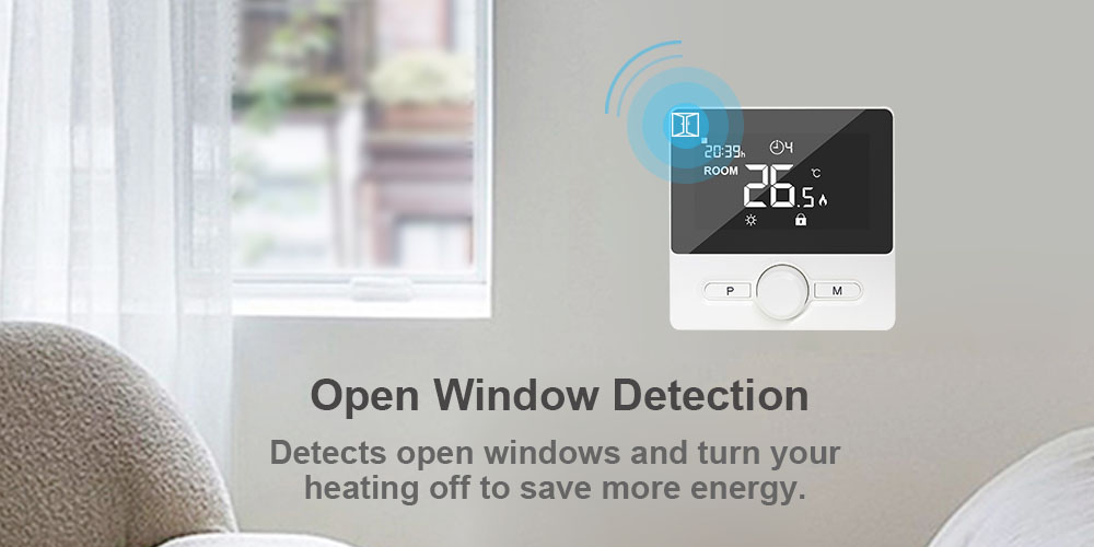 An Energy Saving Tips in thermostats with Open Window Detection