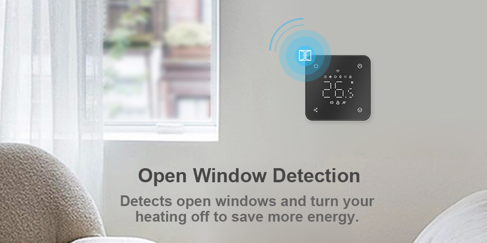  thermostat with open window detection function