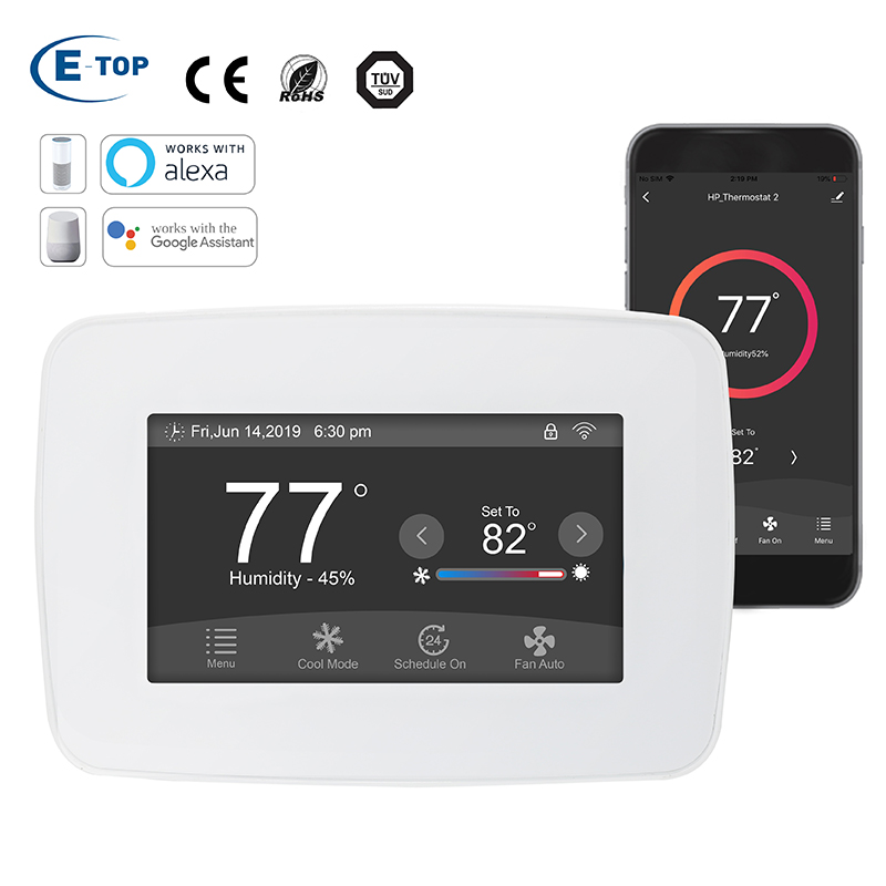 Color Touch Screen Room Thermostat for Heat Pump System(CH 7100)