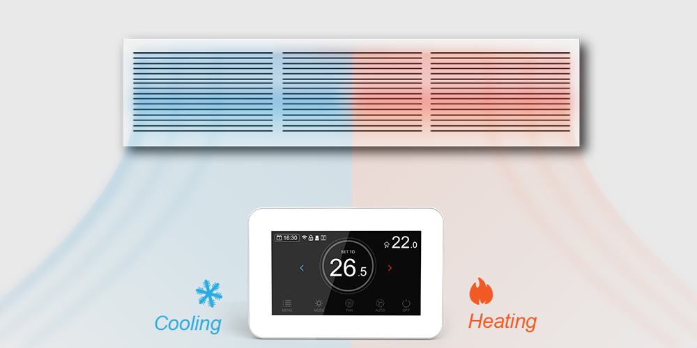 4.	4.3inch Color Touch Intelligent Smart FCU Thermostat
