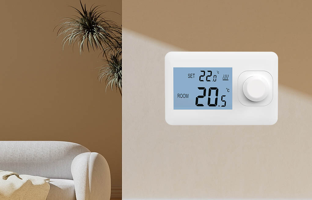 Thermostat with cooling mode & heating mode