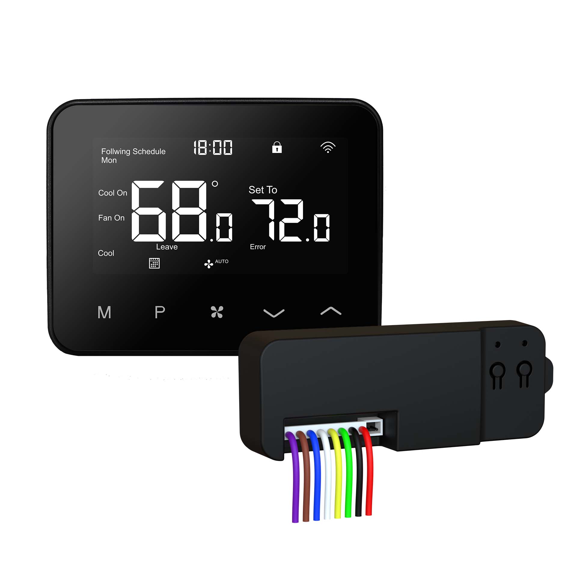 Digital WiFi PTAC Thermostat for Heat Pump Heat and Cool Control