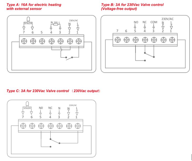 water/electic thermostat