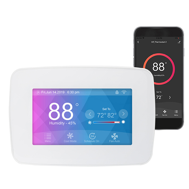 Zwave Heat Pump Wireless Thermostat for Single Stage Heating