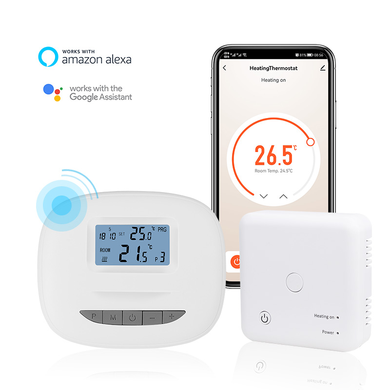 Smart WiFi Wireless Thermostat with LCD Screen for Convenient Mounting