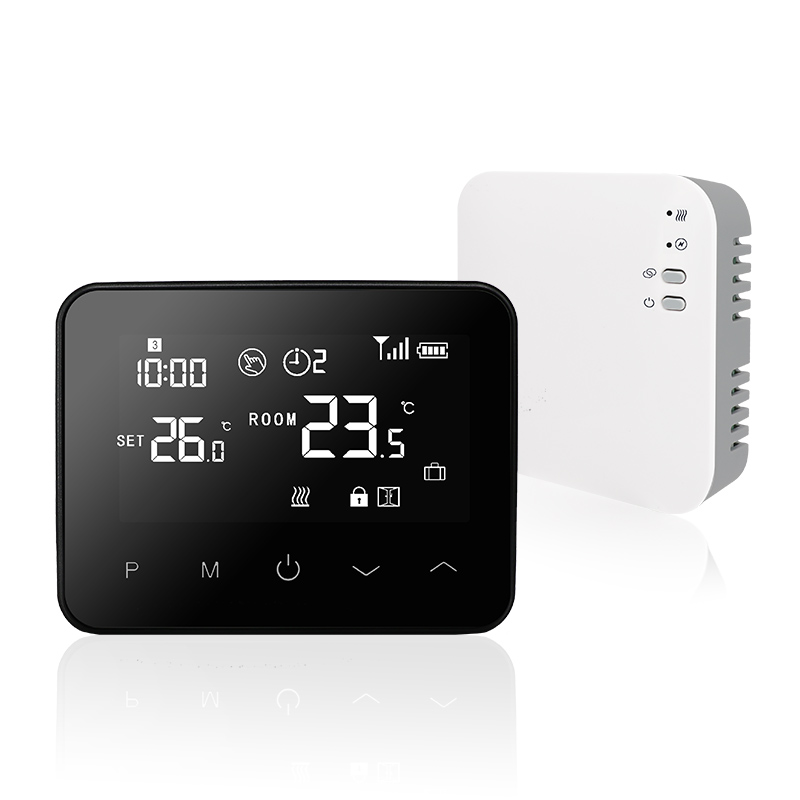 Large LCD Screen RF868/433mhz Wireless Gas Heating Room Thermostat for Heating and Life Water