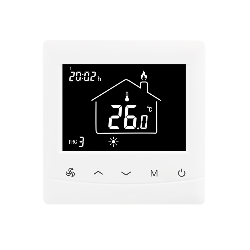 24-220V Powered RS485 Modbus 3 Speed Fan Touch Button Room Thermostat for Fan Coil Unit