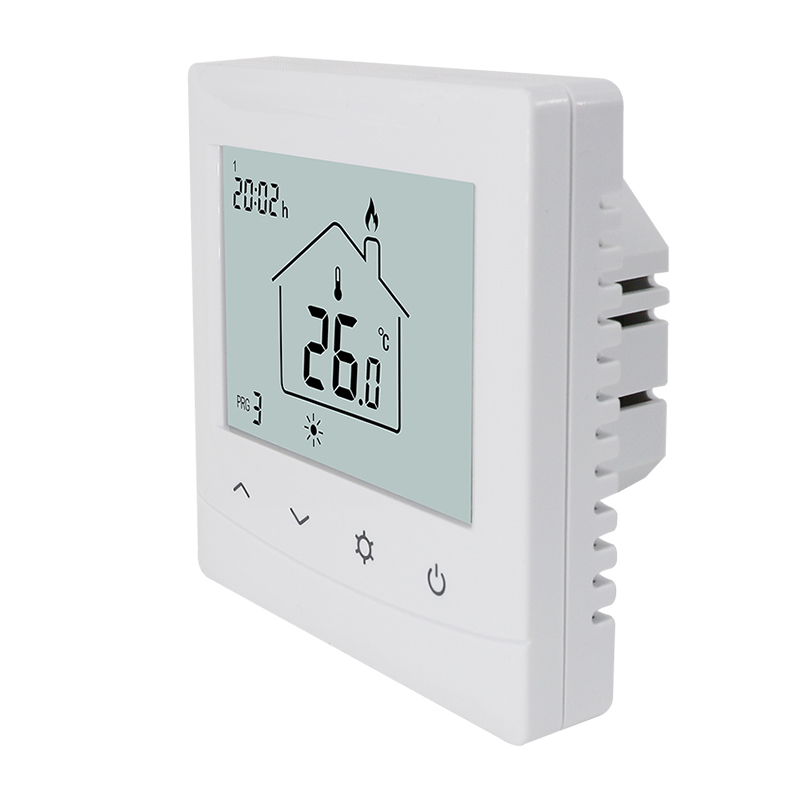 E-top Classical Designed CE Certificated Large LCD Touch Button Tuya WiFi Room Thermostat for Electric Floor Heating System