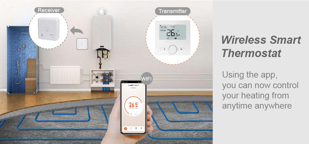 Smart wifi heat pump thermostat 