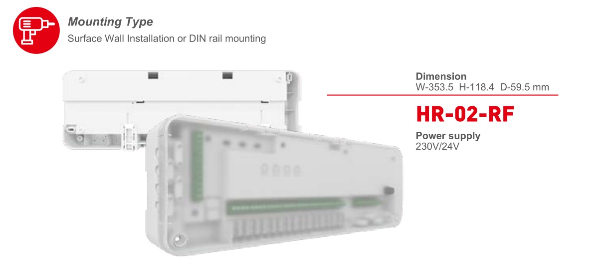 Wireless 8 zone floor heating controller