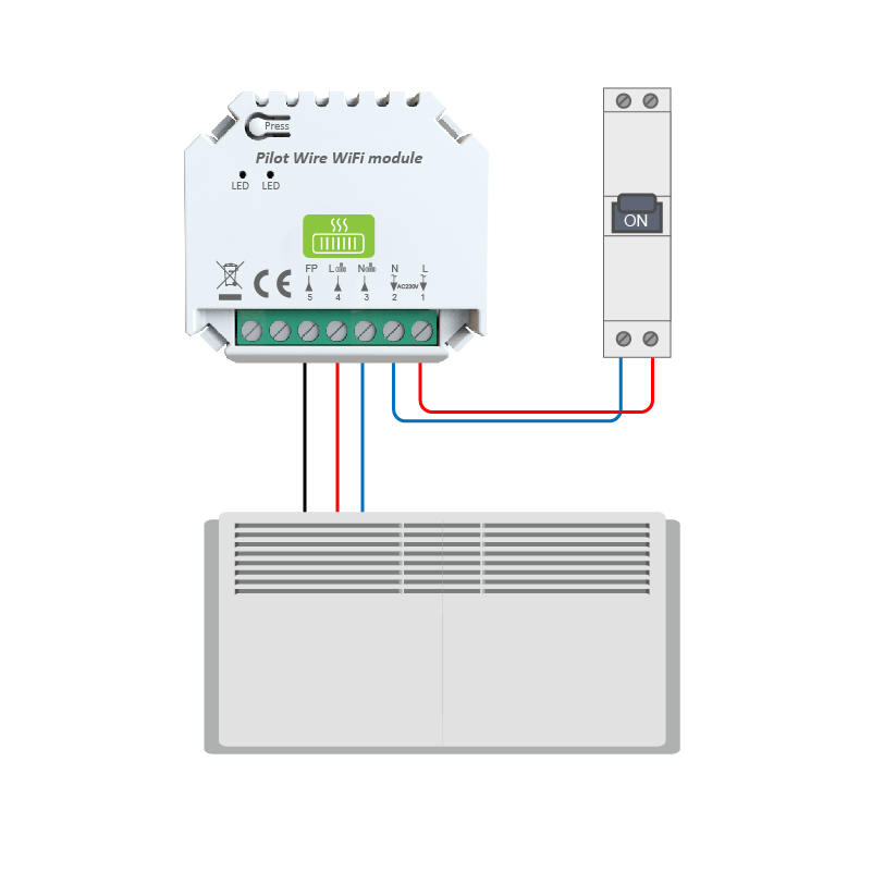 FP Thermostat Pilot Wire control 6 Modes Radio and WiFi Option