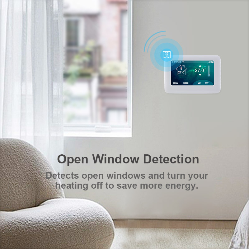 4.3inch Color Touch Screen CE Certificated Tuya WiFi Room Thermostat for Electric Floor Heating System