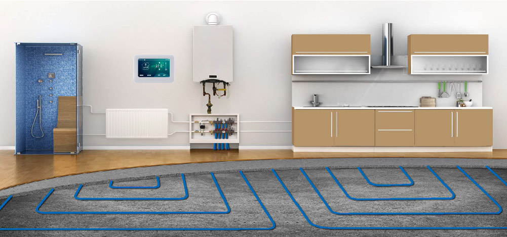 Electric floor heating thermostats