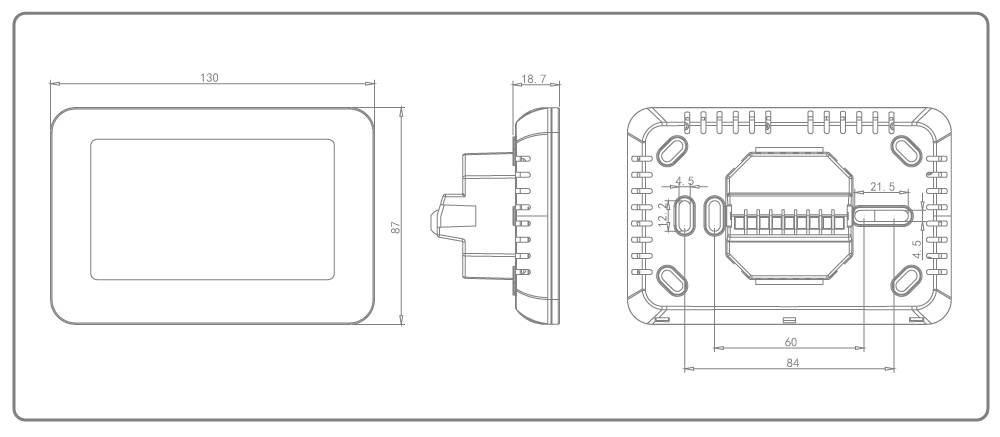 Standard room thermostat