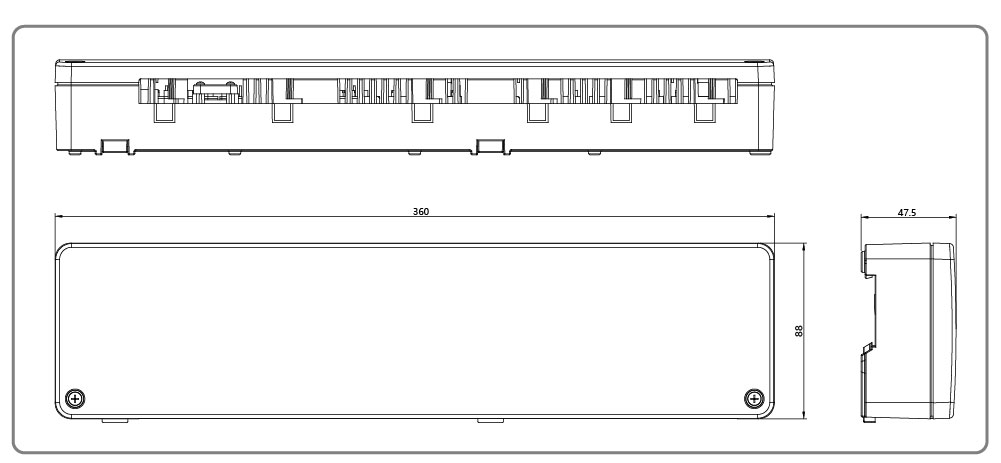 Wiring centre size