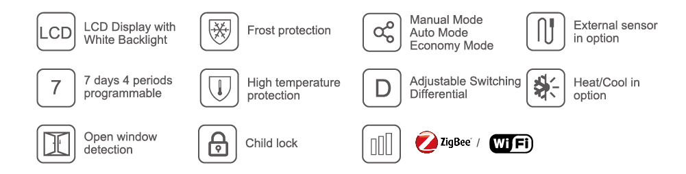 Weekly programmable thermostats