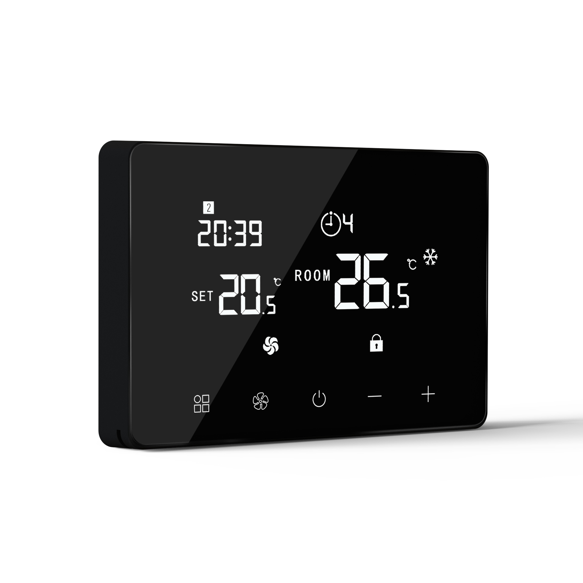 Wall Mounted  3 fan speed and 0-10V fan speed home automation smart HVAC thermostat