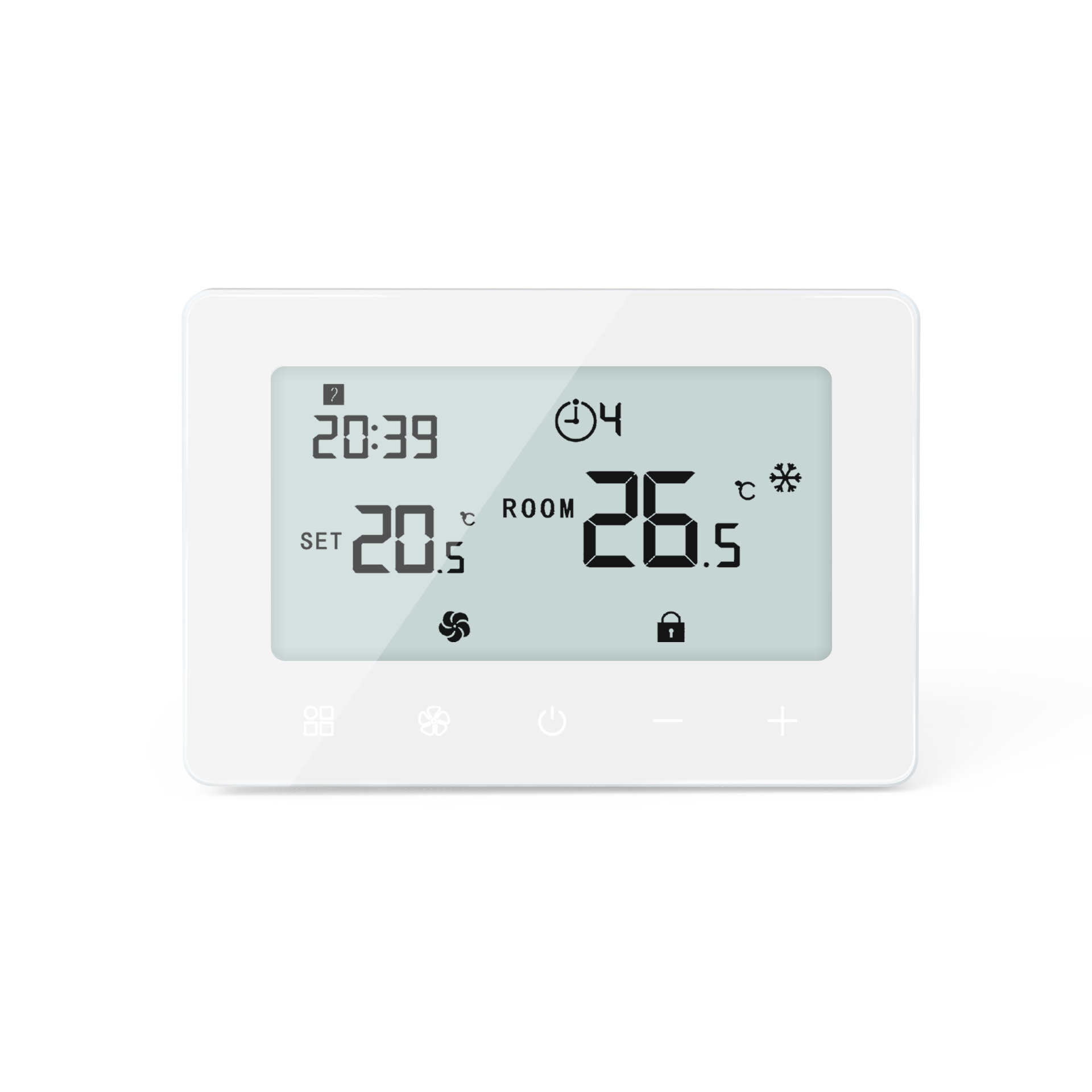 Wall Mounted  3 fan speed and 0-10V fan speed home automation smart HVAC thermostat