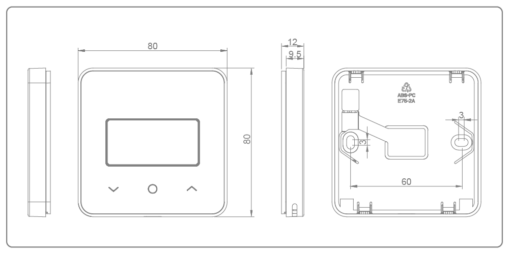 Radiant floor heating thermostat size  