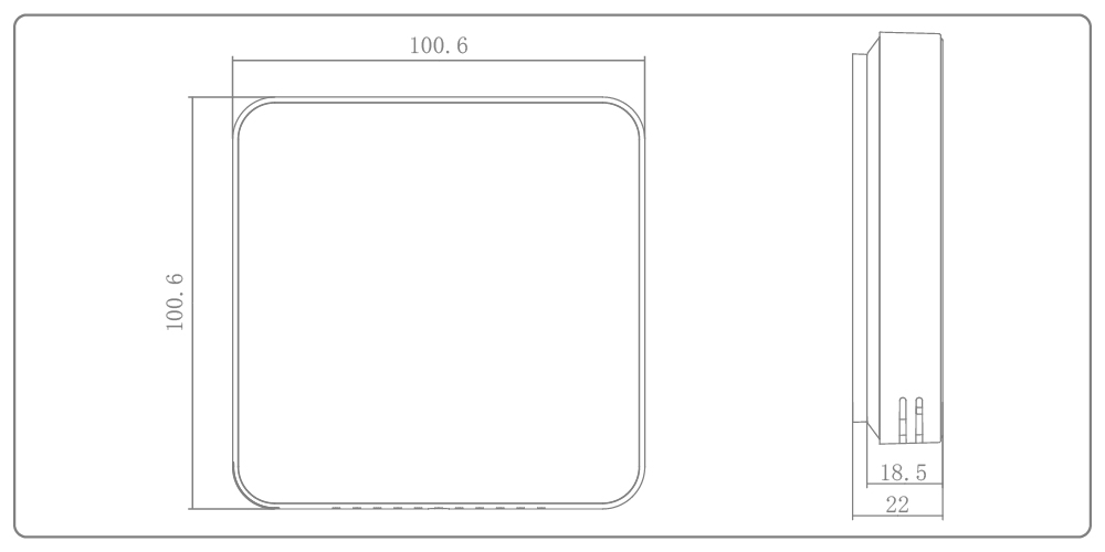 E-top WT-76 led thermostat size 