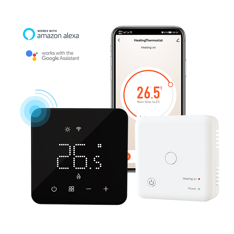 Battery LED Display Underfloor Heating or Ceiling Cooling WiFi Thermostat
