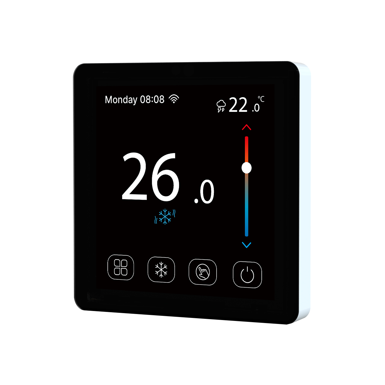 E-top 2024 New Developed Color Touch Screen Max 16A load Room Thermostats