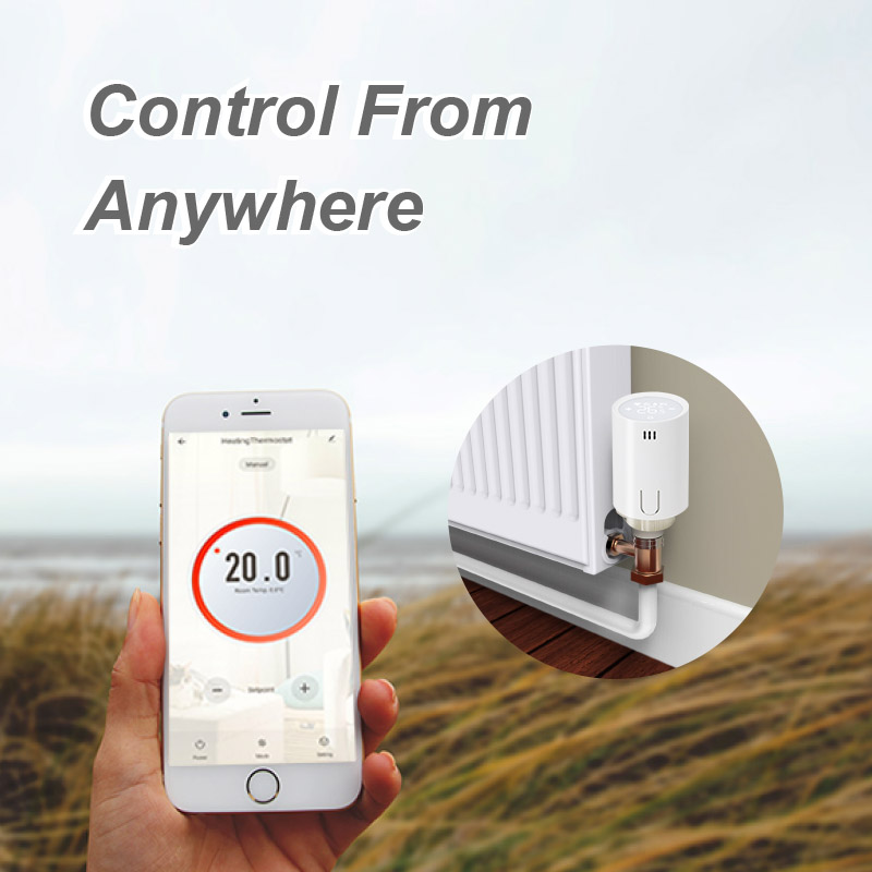Tuya Smart Zigbee3.0 Trv Thermostat Floor Heating Temperature Controller Digital Smart Thermostatic Radiator Valve