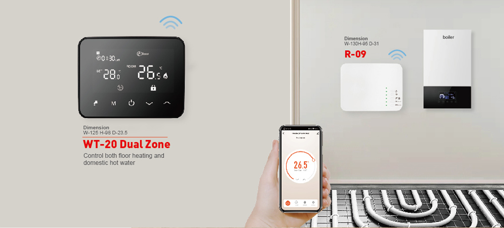  twin channel programmer for domestic & heating and hot water systems.