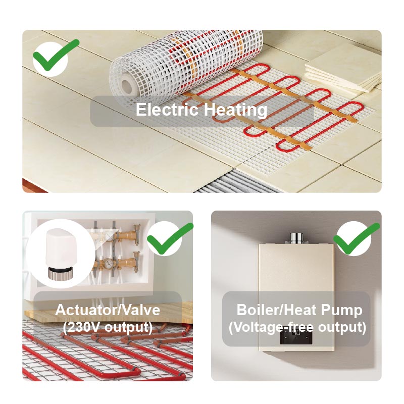 New Arrival 4inch TFT Color Screen Smart Thermostat for Heat and Cold Control