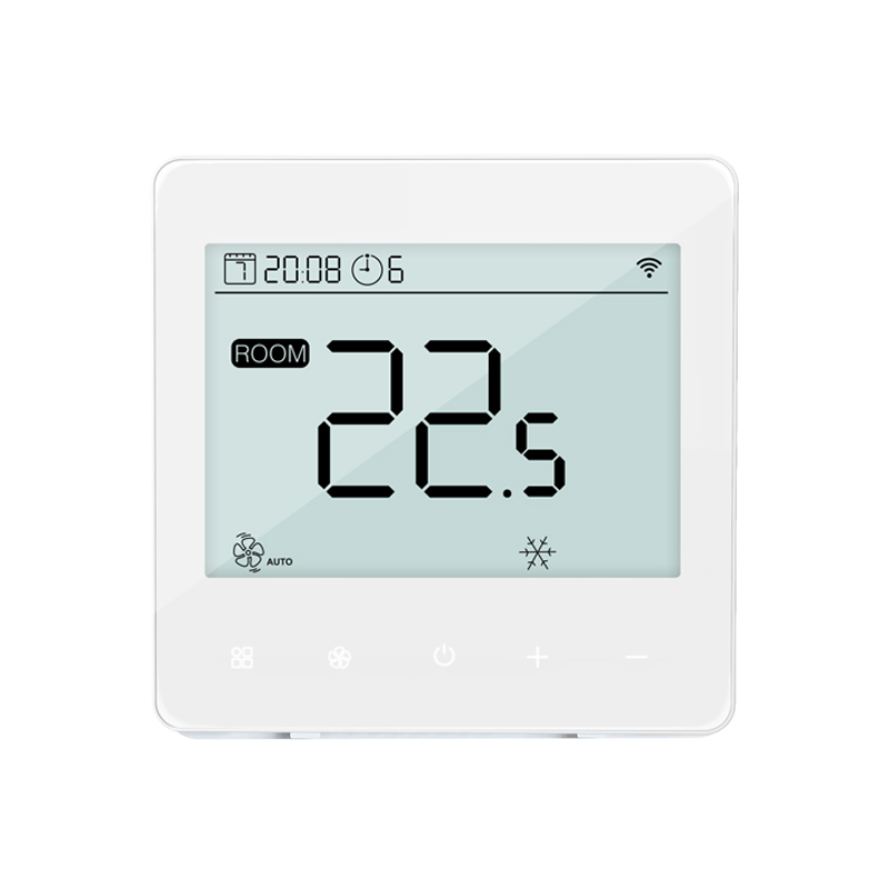 E-Top New EC Fan Coil HVAC Thermostat with BACnet Modbus Keycard External Sensor