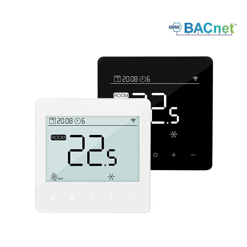 New BACNET EC Fan Coil Thermostat with RS485 Modbus, Keycard & External Sensor Compatible