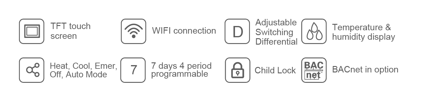 Key features of CH7600: WiFi connection, 3H/2C support, PID algorithm, and energy saving