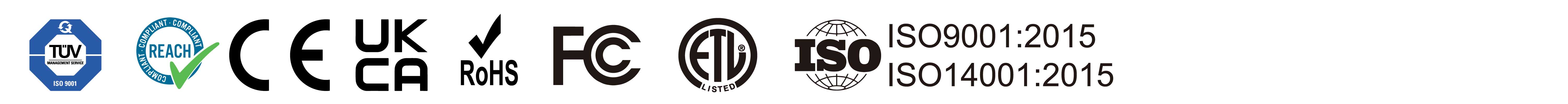 E-top thermostat certifications: TUV, ETL, CE, UKCA, RoHS, REACH