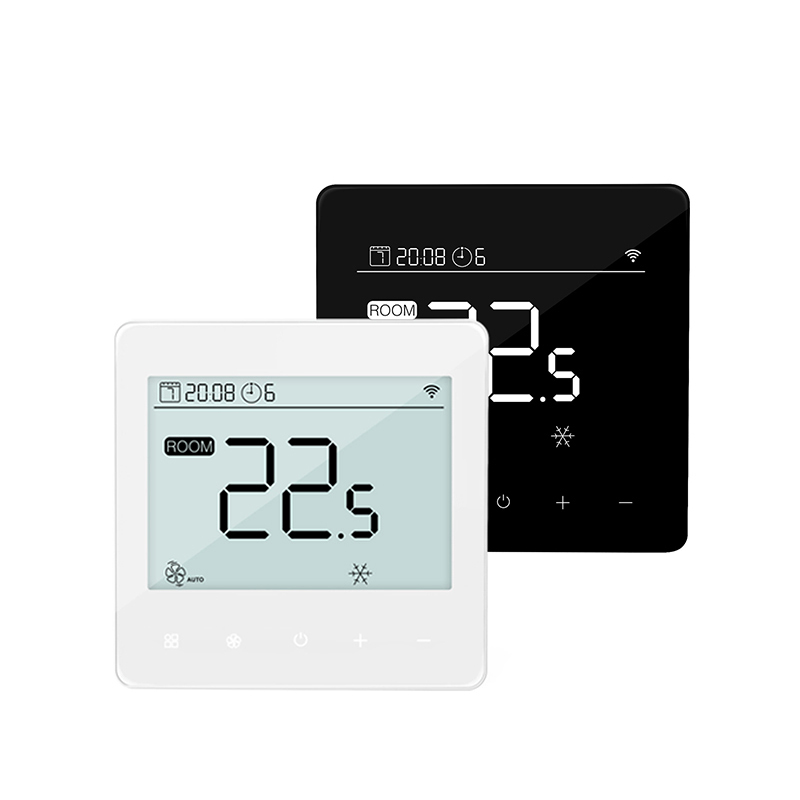 FT-66: Premium Glass Touch Screen Fan Coil Unit (FCU) Thermostat