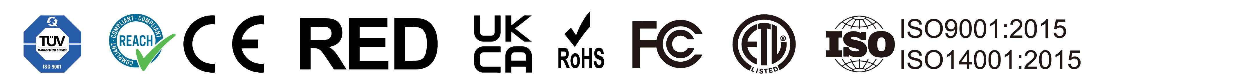 E-top thermostat certifications: TUV, ETL, CE, UKCA, RoHS, REACH