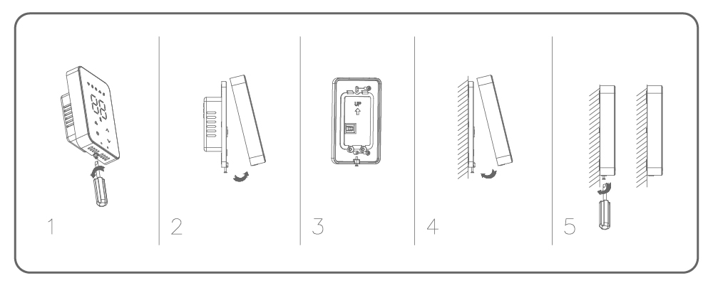 HT-65 smart electric baseboard thermostat step-by-step installation instructions
