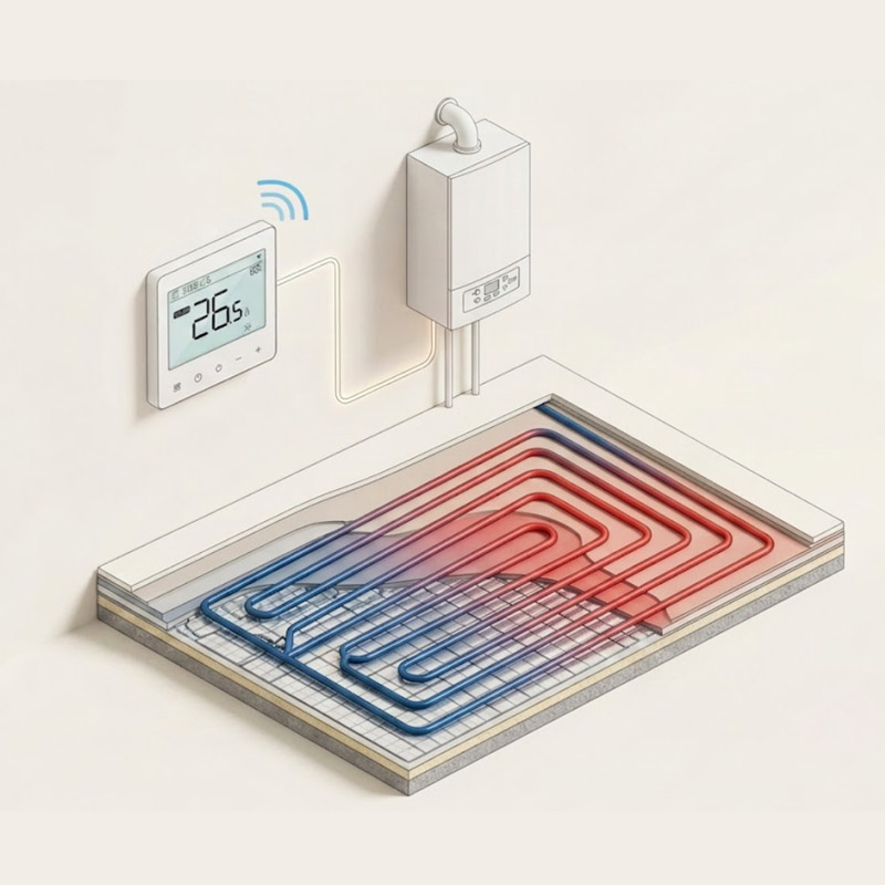 HT-66： Smart WiFi Touch Programmable Thermostat for Water Floor Heating