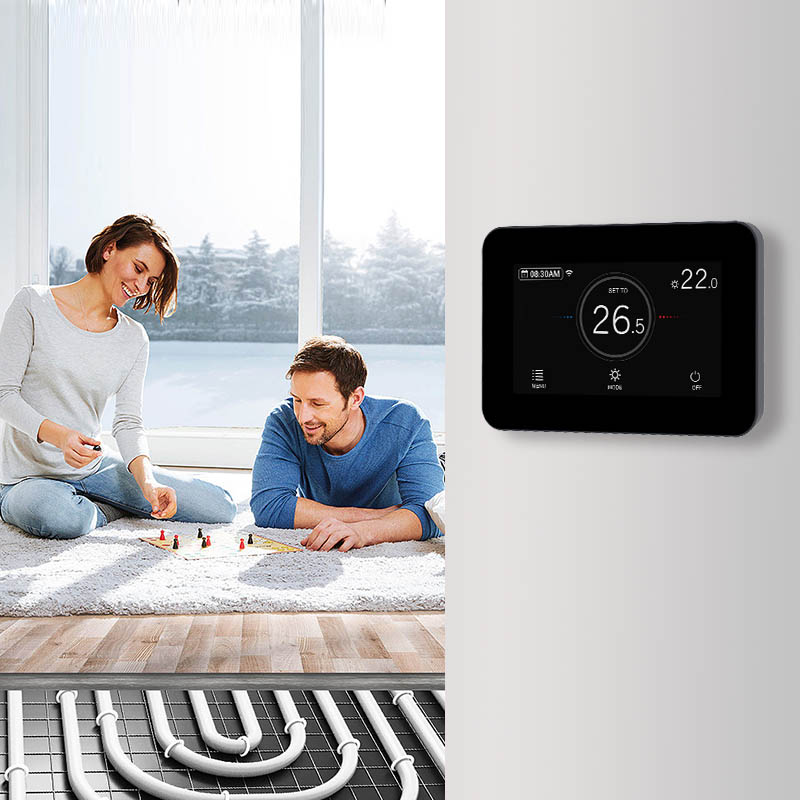 HT-CS03: Smart WiFi Programmable Touch Thermostat for Water Floor Heating