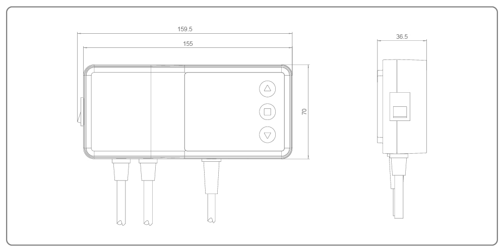 EPC-89S physical dimensions and cable connection interface EPC-89S pump controller dimensions and wiring layout